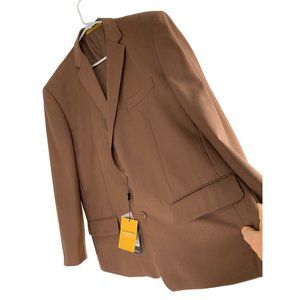 Mens Size 48R Alberto Nardoni Suiting Sport Coat Blazer Brown Super 150's 6752